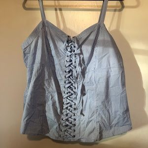 Torrid stripped tank top - fitted at waist